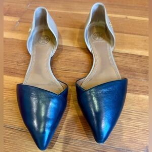 Tory Burch Viv Two Tone Dorsay Flat